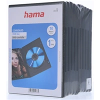 Hama DVD obal na 1 DVD, s fóliou, čierny, balenie 10 ks (cena uvedená za balenie)
