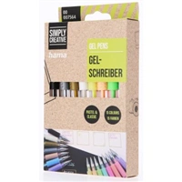 Hama gélové guľôčkové pero Pastel & Classic - set 15 pastelových farieb