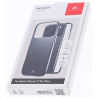 Black Rock 360° Glass, kryt pre Apple iPhone 17 Pro Max, sklenený, predný+zadný diel, karbón. úprava