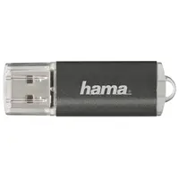 Hama USB FlashPen Laeta, USB 2.0, 16 GB, 10 MB/s, šedý