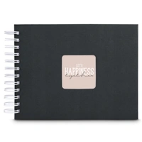 Hama album klasický špirálový FINE ART 24x17 cm, 50 strán, nová čierna, biele listy