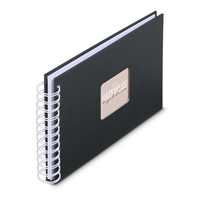 Hama album klasický špirálový FINE ART 24x17 cm, 50 strán, nová čierna, biele listy