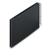 Hama album klasický špirálový FINE ART 24x17 cm, 50 strán, nová čierna, čierne listy