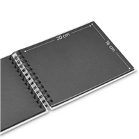 Hama album klasický špirálový FINE ART 24x17 cm, 50 strán, nová čierna, čierne listy