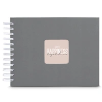 Hama album klasický špirálový FINE ART 24x17 cm, 50 strán, kamenná šedá, biele listy