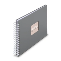 Hama album klasický špirálový FINE ART 28x24 cm, 50 strán, kamenná šedá, biele listy