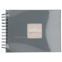 Hama album klasický špirálový FINE ART 24x17 cm, 50 strán, kamenná šedá, čierne listy