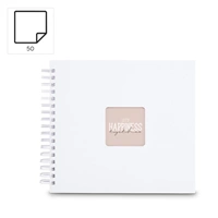 Hama album klasický špirálový FINE ART 28x24 cm, 50 strán, biela, biele listy