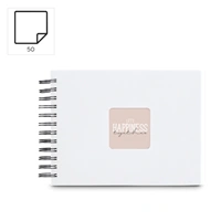 Hama album klasický špirálový FINE ART 24x17 cm, 50 strán, biela, čierne listy