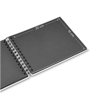 Hama album klasický špirálový FINE ART 24x17 cm, 50 strán, biela, čierne listy