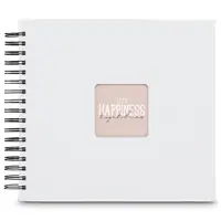 Hama album klasický špirálový FINE ART 28x24 cm, 50 strán, biela, čierne listy