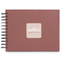 Hama album klasický špirálový FINE ART 24x17 cm, 50 strán, terra, čierne listy