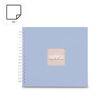 Hama album klasický špirálový FINE ART 28x24 cm, 50 strán, lagoon, biele listy