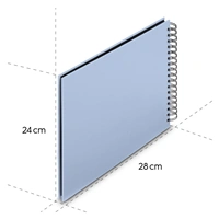 Hama album klasický špirálový FINE ART 28x24 cm, 50 strán, lagoon, čierne listy