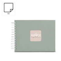 Hama album klasický špirálový FINE ART 24x17 cm, 50 strán, sage, biele listy