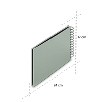 Hama album klasický špirálový FINE ART 24x17 cm, 50 strán, sage, čierne listy