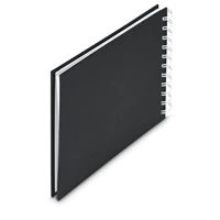 Hama album klasický špirálový FINE ART 18,5x15 cm, 30 strán, nová čierna, biele listy