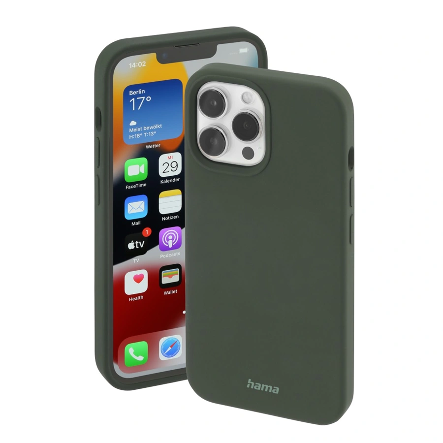 Hama MagCase Finest Feel PRO, kryt pre Apple iPhone 13 Pro Max, zelený