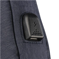 Hama taška na notebook s integrovaným USB káblom Manchester, 15,6" (40 cm), modrá