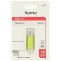 Hama FlashPen Laeta, USB 2.0, 64 GB, zelený