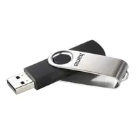 Hama USB 2.0 Flash Drive Rotate, 64 GB, 15 MB/s, čierna/strieborná