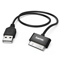 Hama MFI USB 2.0 kábel pre Apple, 30-pinový, 1 m, čierny (rozbalený)