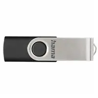 Hama USB 2.0 Flash Drive Rotate, 32 GB, 10 MB/s, čierna/strieborná