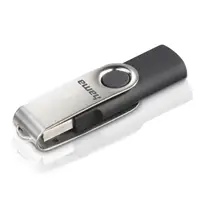 Hama USB 2.0 Flash Drive Rotate, 32 GB, 10 MB/s, čierna/strieborná