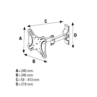 Hama nstenn driak TV, 2 ramen (3 kby), 200x200, 5*, biely