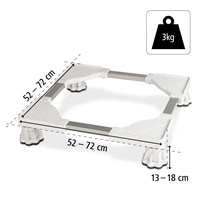 Xavax podstavec pod práčku/sušičku a iné, 52x52 až 72x72 cm, výška 13-18 cm, nosnosť 150 kg