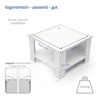 Xavax podstavec pod pračku/ sušičku 60x60 cm, výška 40 cm, nosnosť 150 kg, s odkladacou poličkou