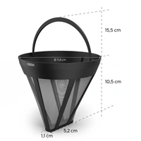 Xavax Barista permanentný filter do kávovaru, náhrada za filter veľkosti 4, čierny