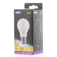 Xavax LED Filament žiarovka, E27, 806 lm (nahrádza 60 W), teplá biela, vhodná pre stmievače, číra