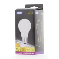 Xavax LED Filament žiarovka, E27, 806 lm (nahrádza 60 W), teplá biela, vhodná pre stmievače, matná