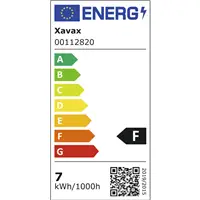 Xavax LED Filament žiarovka, E27, 680 lm (nahrádza 52 W), dizajn G95, teplá biela, jantárová farba