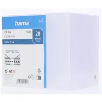 Hama CD Slim Box, obal na 1 cd/dvd, priehľadný, balenie 20 ks (cena za balenie)