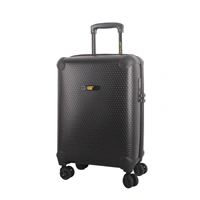 CAT cestovný kufor Hexagon, 37 l, čierny, materiál polypropylén, palubná batožina