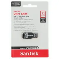 SanDisk Ultra Shift USB-A 3.0-Flashdrive, 32 GB