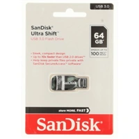 SanDisk Ultra Shift USB-A 3.0-Flashdrive, 64 GB