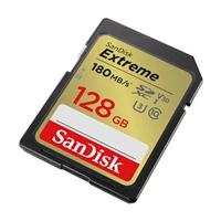 SanDisk Extreme 128 GB SDXC Memory Card 180 MB/s & 90 MB/s, UHS-I, Class 10, U3, V30
