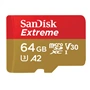 SanDisk Extreme microSDXC 64 GB + SD Adapter 170 MB/s & 80 MB/s A2 C10 V30 UHS-I U3