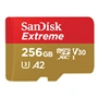 SanDisk Extreme microSDXC 256 GB + SD Adapter 190 MB/s & 130 MB/s Read/Write A2 C10 V30 UHS-I U3