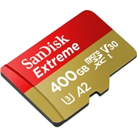 SanDisk Extreme microSDXC 400 GB + SD Adapter 190 MB/s & 130 MB/s  A2 C10 V30 UHS-I U3