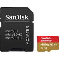 SanDisk Extreme microSDXC 400 GB + SD Adapter 190 MB/s & 130 MB/s  A2 C10 V30 UHS-I U3