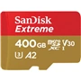 SanDisk Extreme microSDXC 400 GB + SD Adapter 190 MB/s & 130 MB/s  A2 C10 V30 UHS-I U3