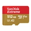 SanDisk Extreme microSDXC 512 GB + SD Adapter 190 MB/s & 130 MB/s  A2 C10 V30 UHS-I U3