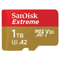 SanDisk Extreme microSDXC 1 TB + SD Adapter190 MB/s & 130 MB/s A2 C10 V30 UHS-I U3