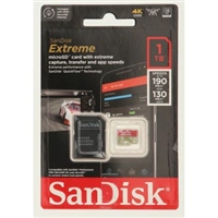 SanDisk Extreme microSDXC 1 TB + SD Adapter190 MB/s & 130 MB/s A2 C10 V30 UHS-I U3