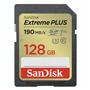 SanDisk Extreme PLUS 128 GB SDXC Memory Card 190 MB/s & 90 MB/s, UHS-I, Class 10, U3, V30