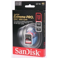 SanDisk Extreme PRO 32 GB SDHC Memory Card 100 MB/s & 90 MB/s, UHS-I, Class 10, U3, V30